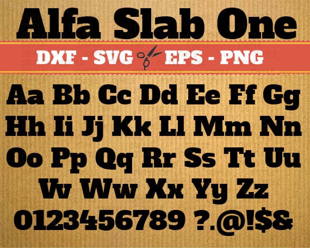 Alfa Slab One Script Monogramme Svg Font Svg, Dxf, Eps, Png Digital