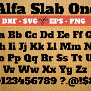 Alfa Slab One Script Monogramme Svg Font; Svg, Dxf, Eps, Png; Digital Monogramme, Calligraphie Script, Cursive Svg Font, Cricut, Cut File