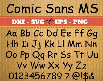 Comic Sans MS Script Monogram Svg Font; Svg, Dxf, Eps, Png; Digital Monogram, Calligraphy Script, Cursive Svg Font, Cricut, Cut File