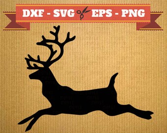 Reno SVG - archivos de svg svg Reno - Navidad - archivo de svg imágenes prediseñadas - Reno - silueta de Reno - Reno cricut dxf - Navidad - corte archivo svg-
