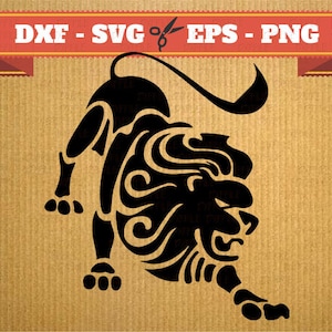 Lion SVG Leo Lion arquivos vetoriais para cricut, arquivos de corte de leão, clipart Lion, arquivos DXF leão, silhueta leão, animal svg