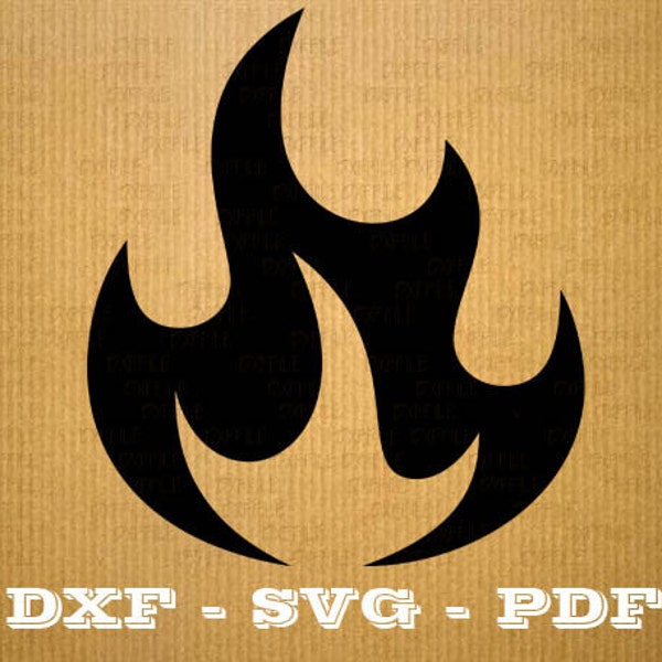 Format .dxf Flamme tribal- CNC découpe fichier - vectoriel vinyle - fichier DXF SVG Pdf - Cricut