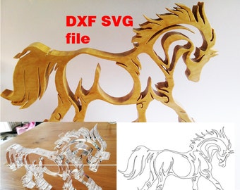 Horse SVG files and DXF file for laser cutting, vinyl, cnc and scroll saw, cricut file - scrapbooking, horse vector, laser cut file, horse