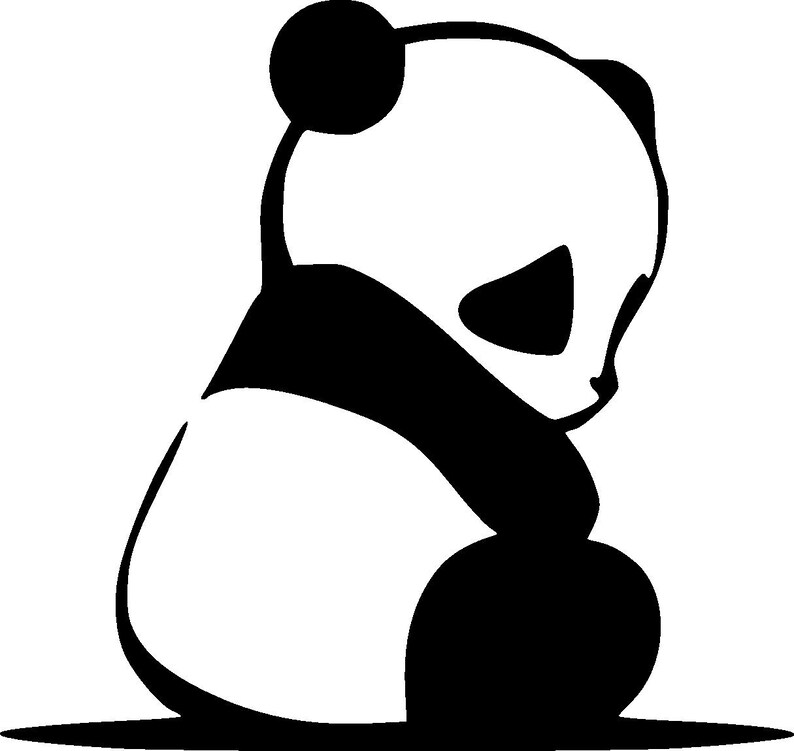 Download Panda SVG files for cricut Animal dxf silhouette cricut | Etsy