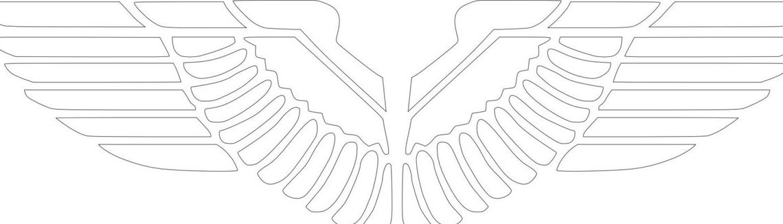 Aile d'aigle DXF et SVG fichier Découpe numerique, Clipart, vecteur ...