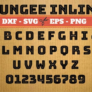 Bungee Inline Script Monogramme Svg Font; Svg, Dxf, Eps, Png; Digital Monogramme, Calligraphie Script, Cursive Svg Font, Cricut, Cut File