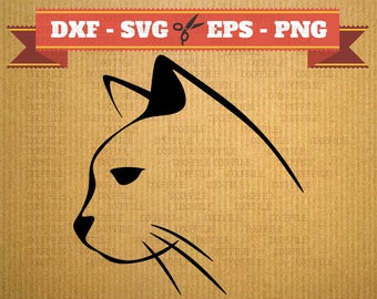 Chat SVG fichier des fichiers vectoriels pour cricut, chats coupe fichiers, clipart animal, chat de fichiers DXF, silhouette chat, chat de svg