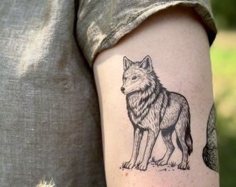 Wolf Temporary Tattoo