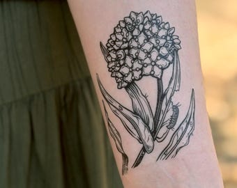 Milkweed Temporary Tattoo: Native Plant Botanical Design