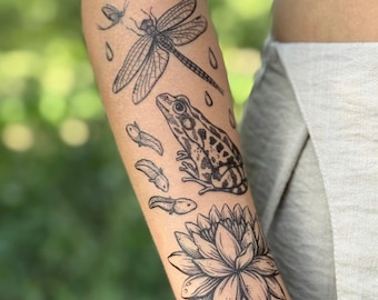 Pond Cycle Temporary Tattoo