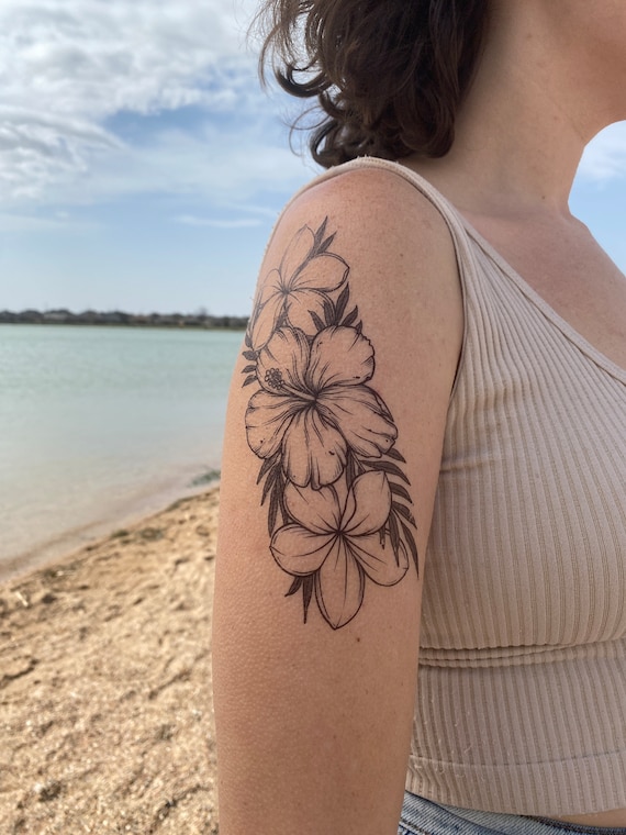 Free Hibiscus Tattoos Black And White, Download Free Hibiscus Tattoos Black  And White png images, Free ClipArts on Clipart Library