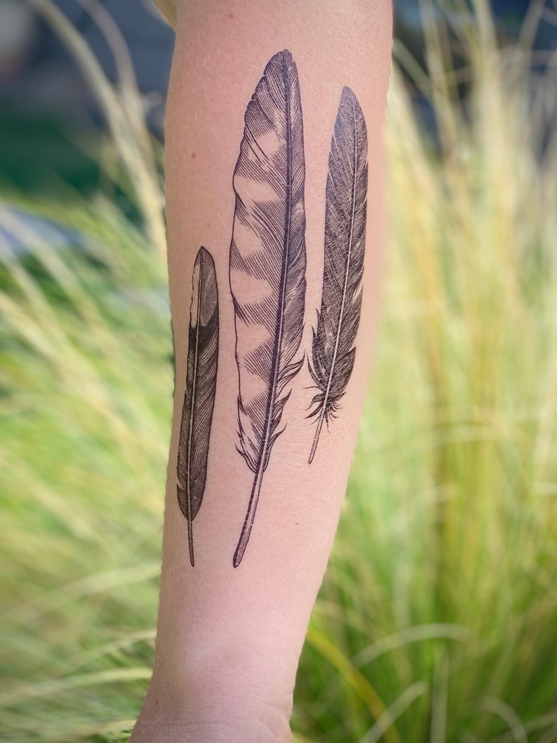 NatureTats Feather Finds Temporary Tattoo - Thumbnail 4