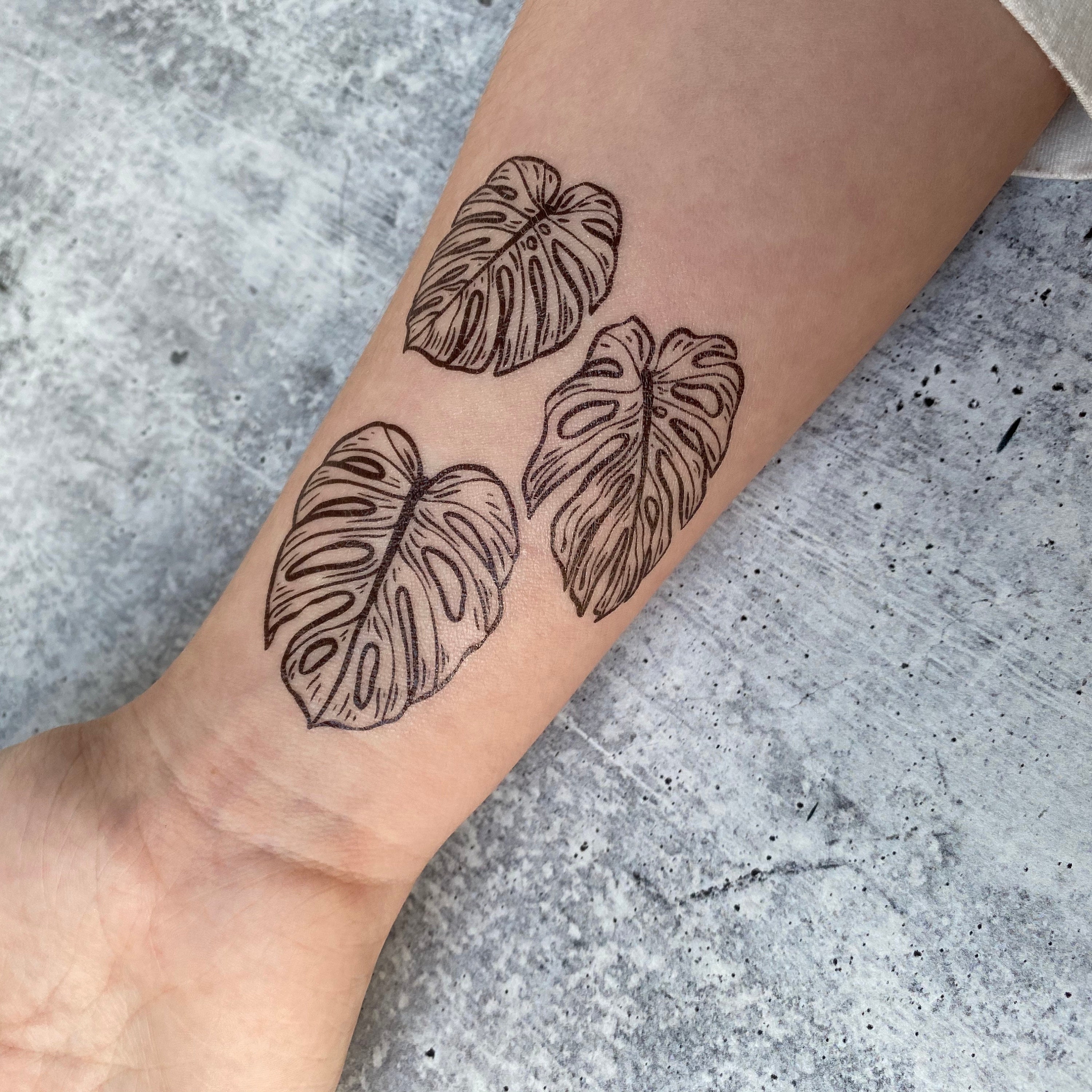 Monstera Tattoo Sleeve