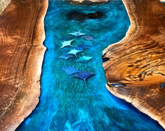 10ft Epoxy Resin Ocean Table (epoxy resin river table)