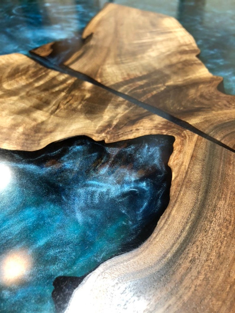 Custom Epoxy Resin River Dining Table Etsy Australia