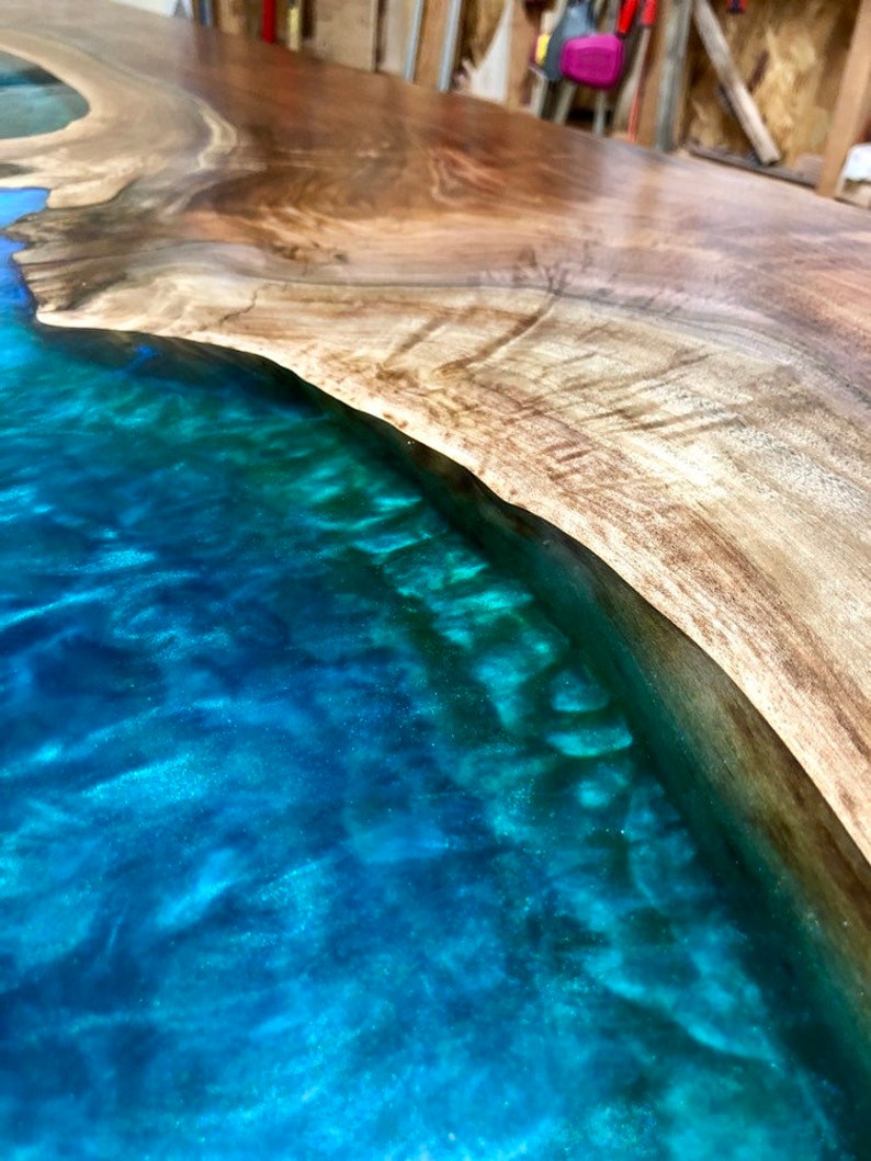 Custom Epoxy Resin River Dining Table Etsy Australia