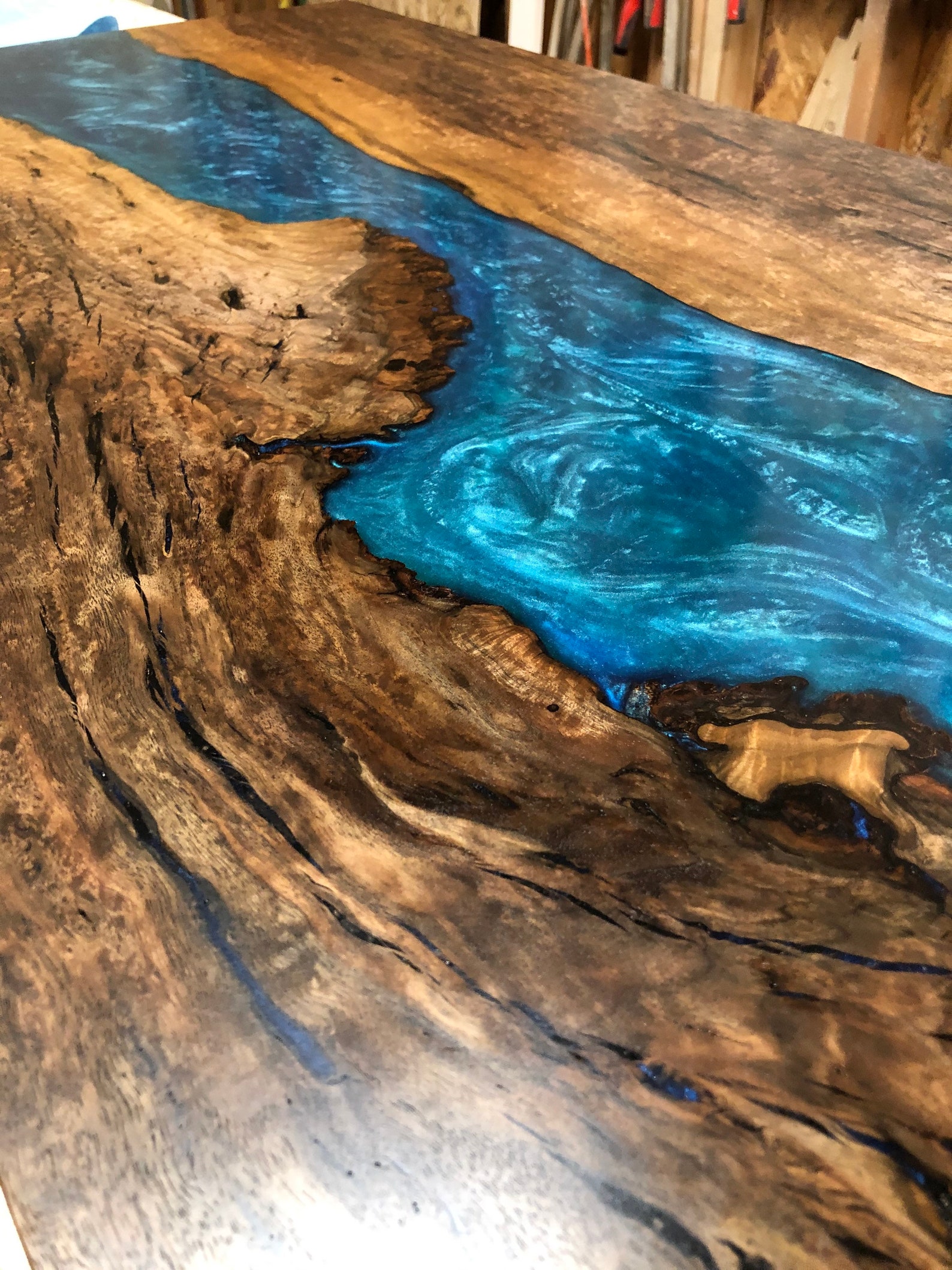 Epoxy Resin River Artwork Matching Pair Etsy