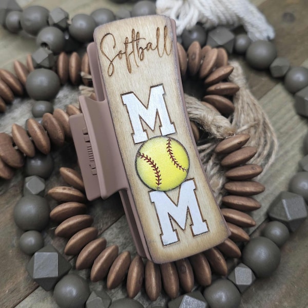 Pince à griffes pour maman de softball (4,1 pouces) / Accessoire pour cheveux de sport