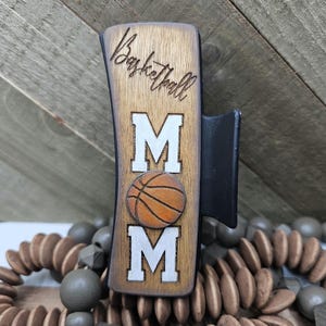Basketball Mom Claw Clip (4.1 inch) / Sports Hair Accessory