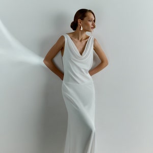 Cowl neck a line dress hot sale