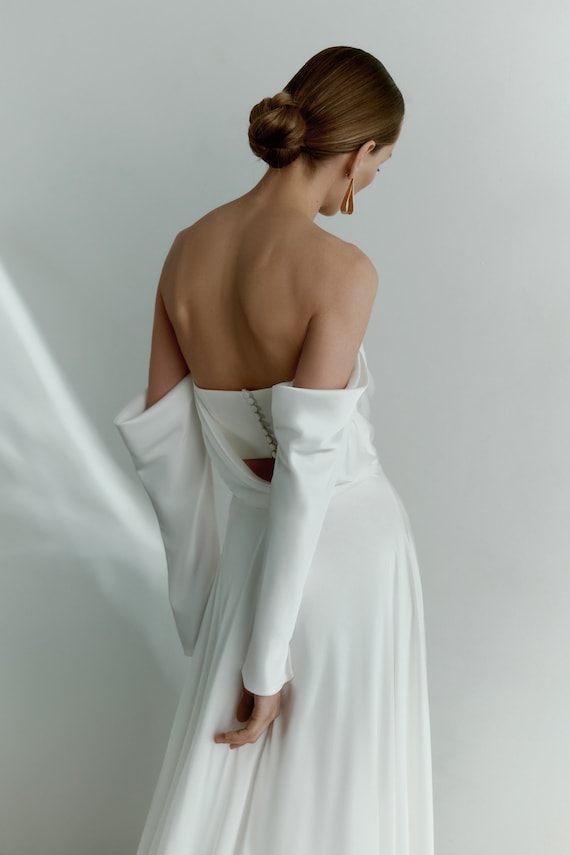 two piece off the shoulder homecoming dress Two-Piece Off-the-Shoulder Long Prom Dress -PromGirl