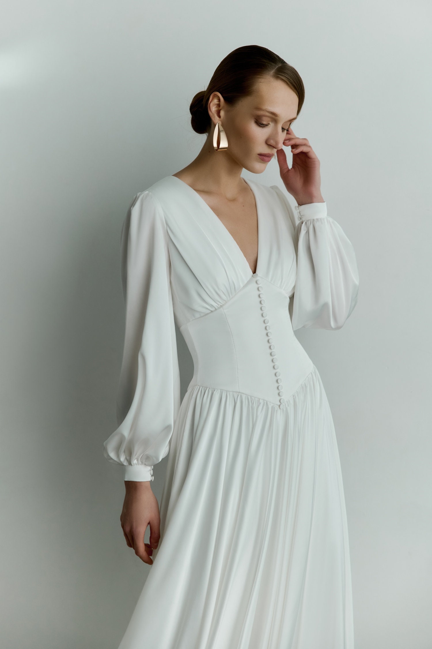 Long waisted dresses deals