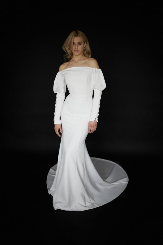 slim fit dress slacks Nox Anabel JE974 - Off Shoulder Floral-Detailed Gown 6 / White & Nude main image 0