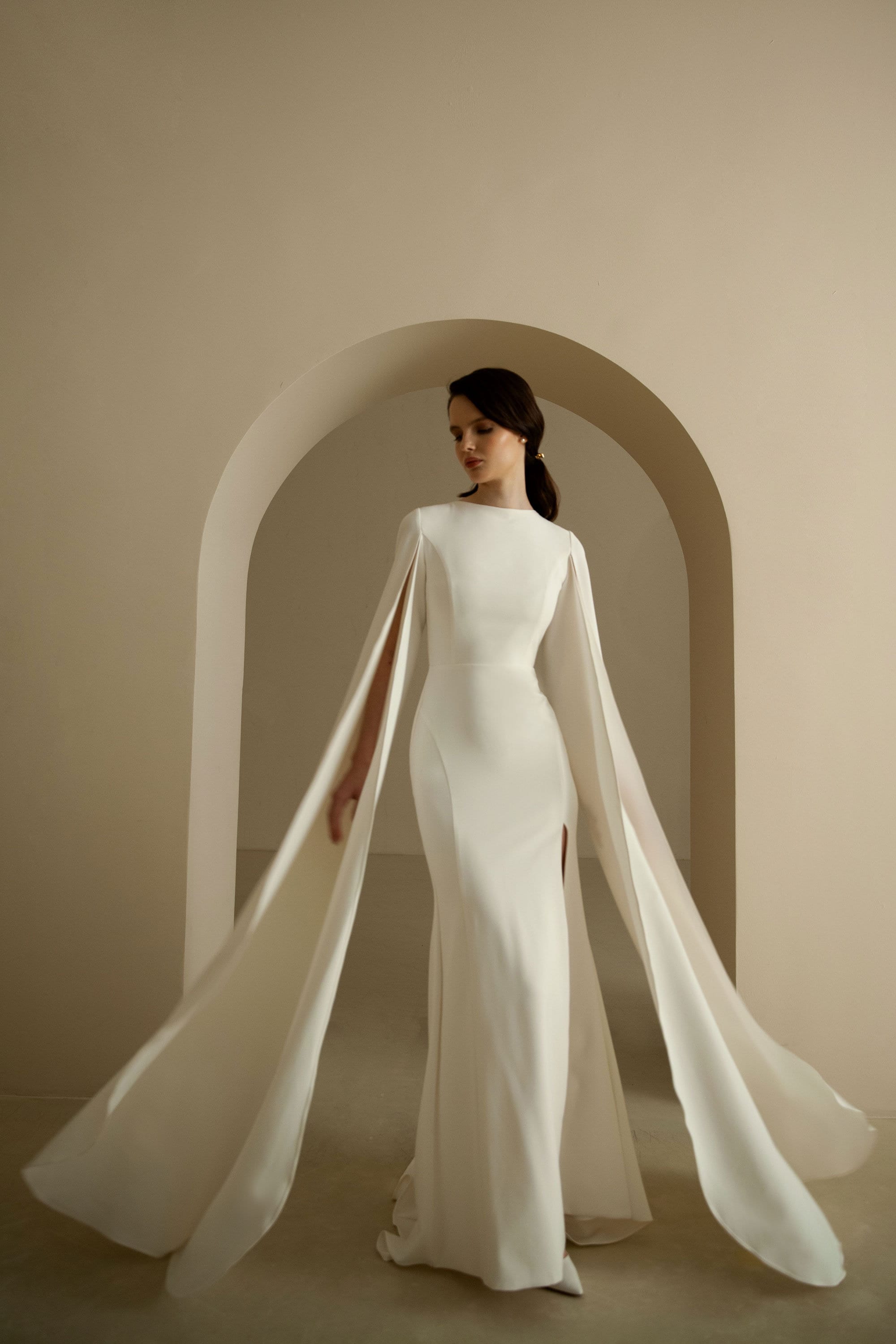 wedding dress with cape