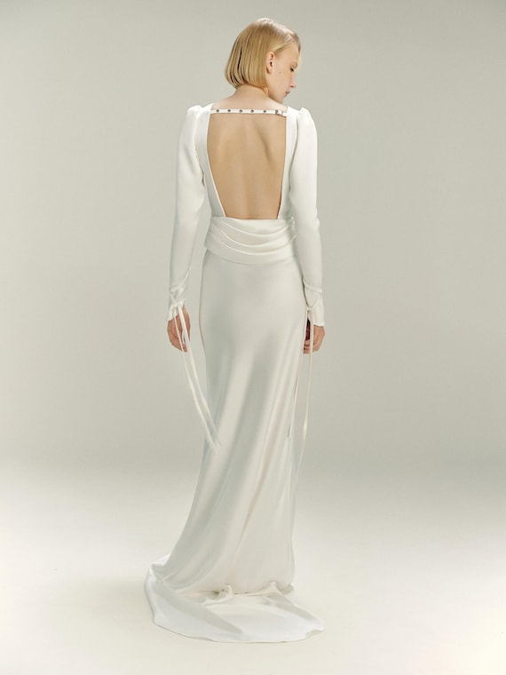 leah backless bridesmaid dress Leah Floor Length Spaghetti Straps Chiffon Bridesmaid Dresses