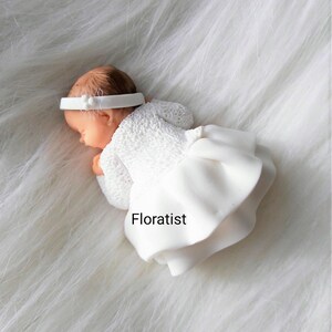 Bebe Fille Avec Robe Blanche Bapteme Miniature En Fimo A Etsy