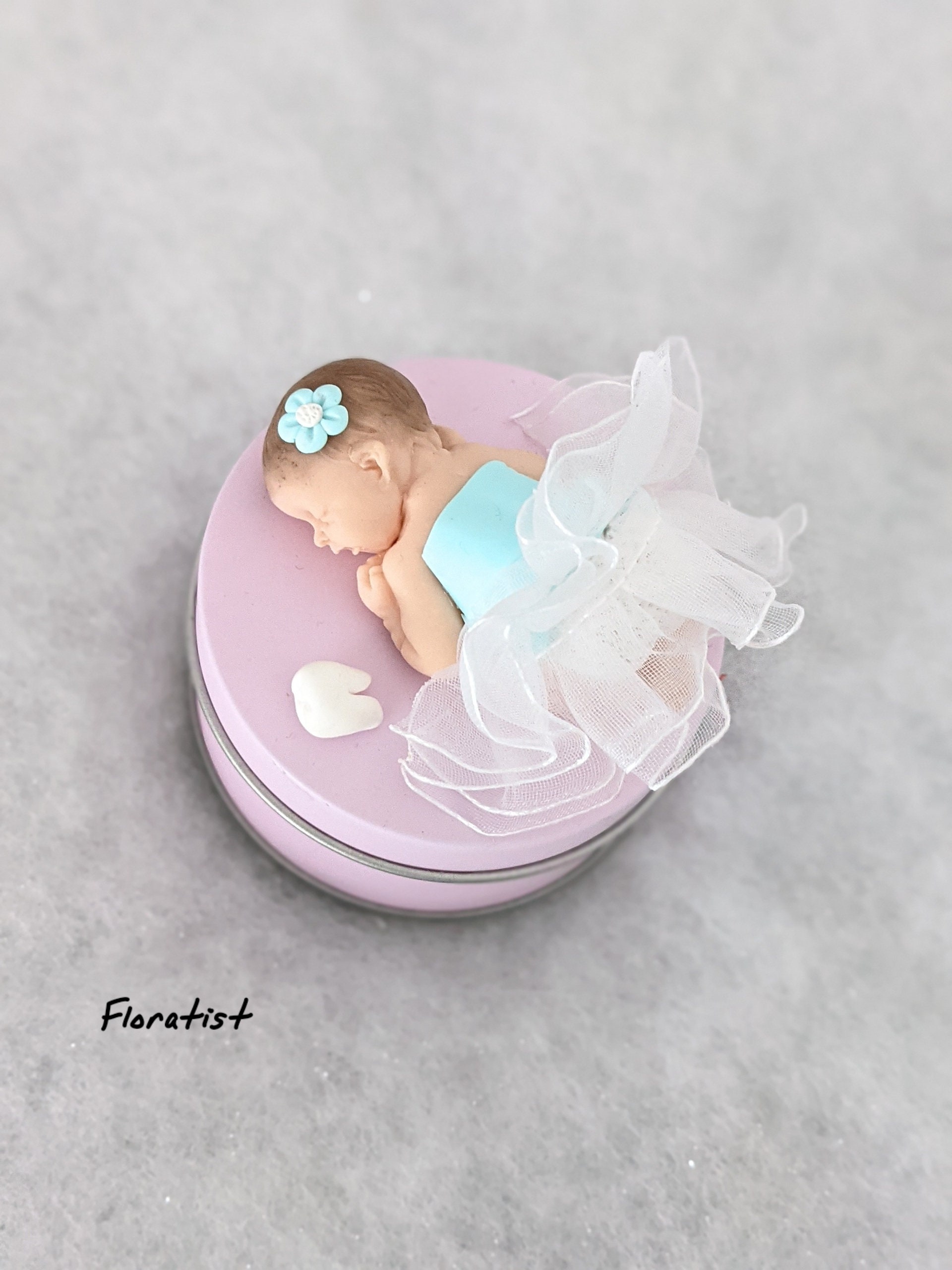 Plusieurs Modeles Boîte à Dents ou Dragées avec Bébé Miniature Fille/Garçon Pour Baptême, Anniversai