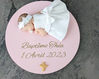 SEVERAL MIXED MODELS girl plaque for baptism, customizable birthday