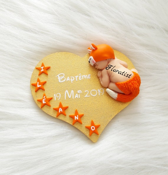 Several Models Mixte Fox Theme Plate For Baptism Customizable Etsy