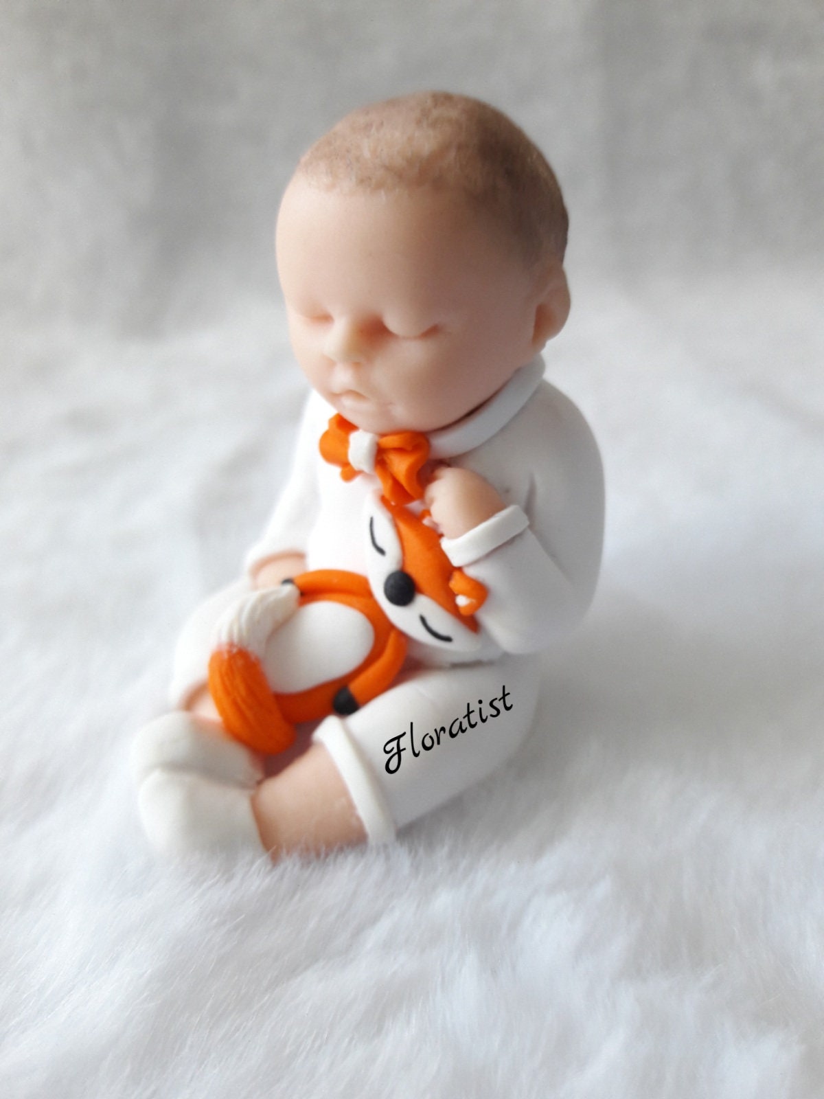 Sur Commande Plusieurs Modeles Bébé Assis Garçon avec Ballon ou Doudou Pour Anniversaire, Baptême, N