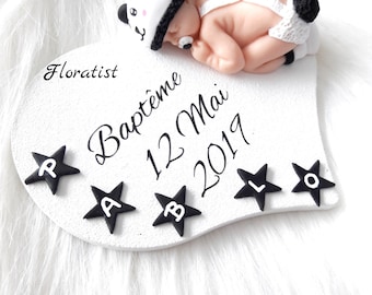 VERSIONS ANIMAUX plaque baptême anniversaire avec bébé animaux miniature pour baptême, anniversaire, naissance