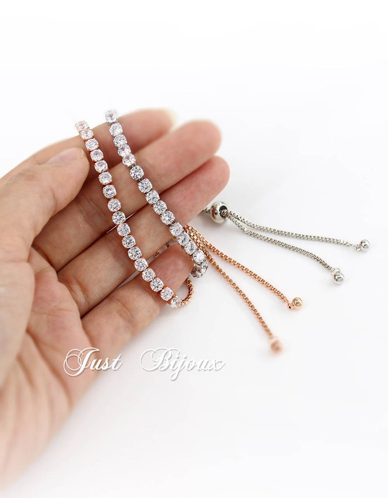 Wedding Earrings Bracelet set Rose gold plated Zirconia Earrings Bracelet Wedding Jewelry Bridal Jewelry Wedding Earrings Bridesmaid Gift