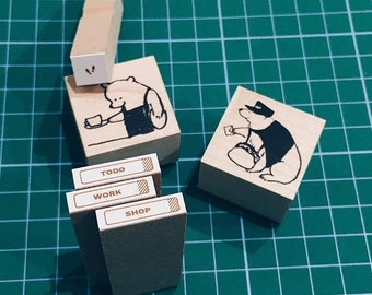 Rubber stamps by Momoro: Bear series