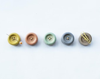 Bottone magnetico in ceramica Cohana Shigaraki Ware – Strumento di cucito giapponese in ceramica per fissare tessuti, sashiko e lavori artigianali.