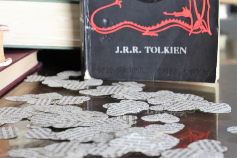 Vintage Confetti Made From Old Book Pages The Hobbit
