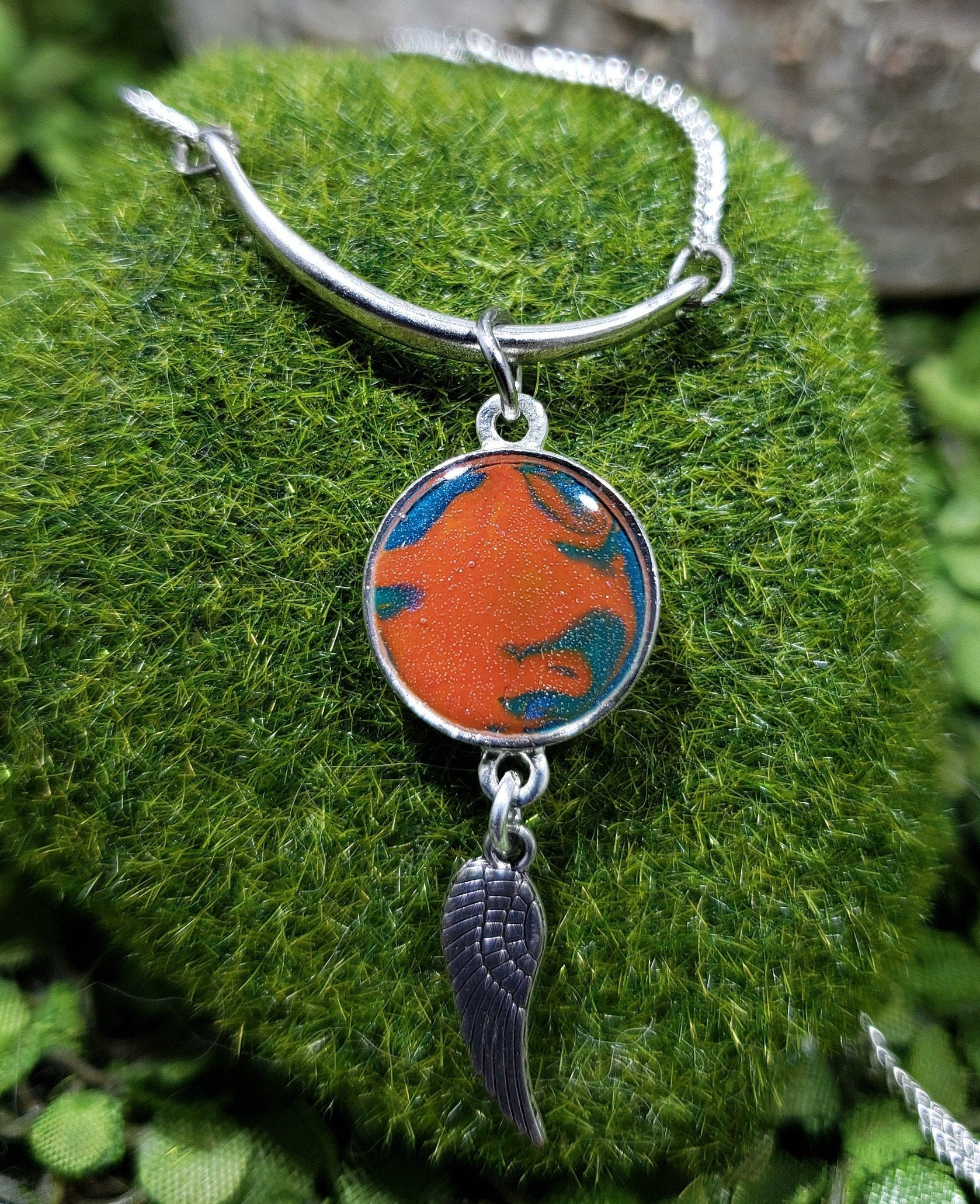 Phoenix Pendant Necklace / silver / unisex Etsy