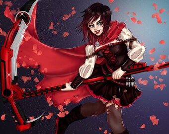 Rwby Rose Scythe Etsy