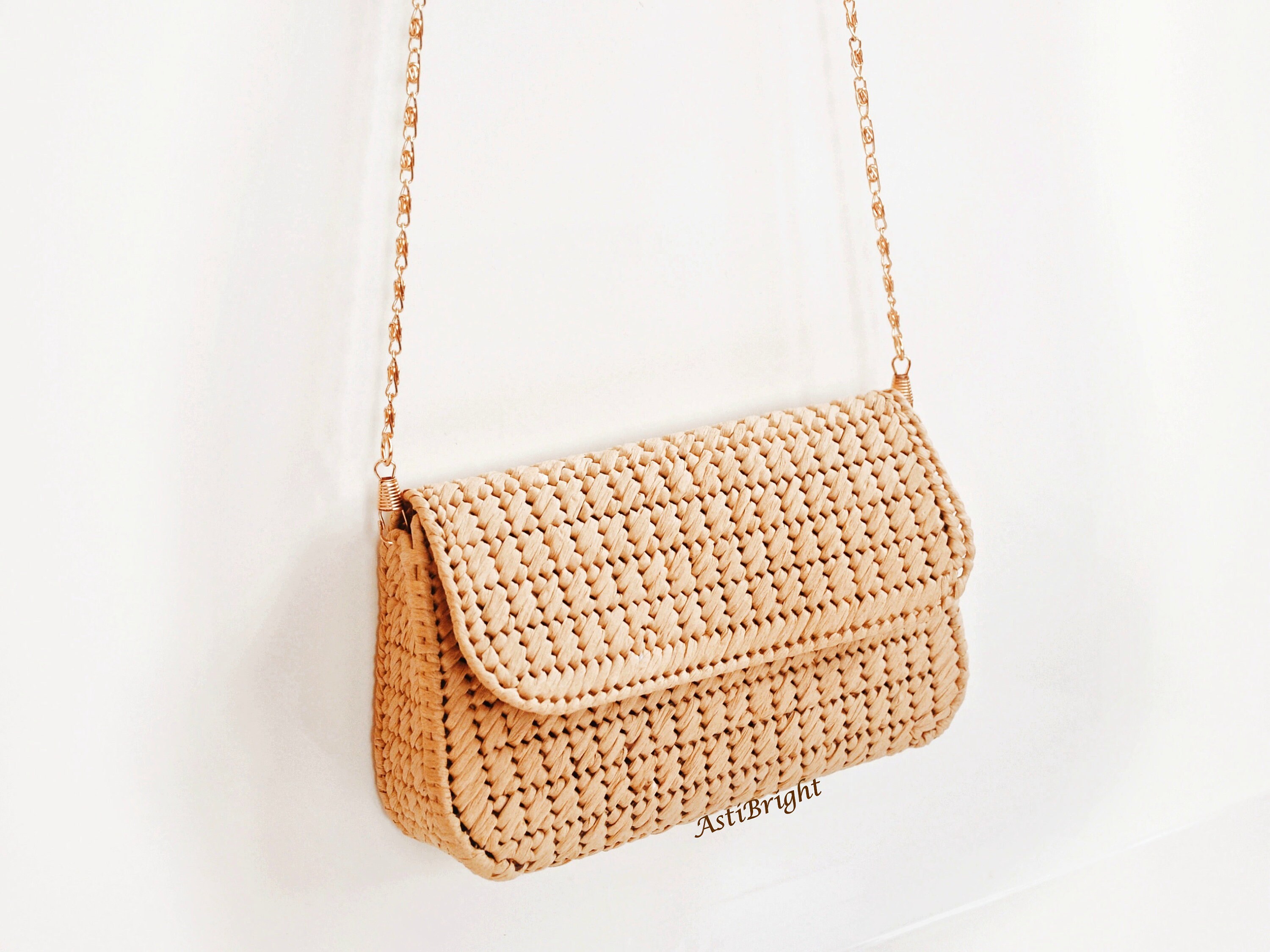 small raffia clutch