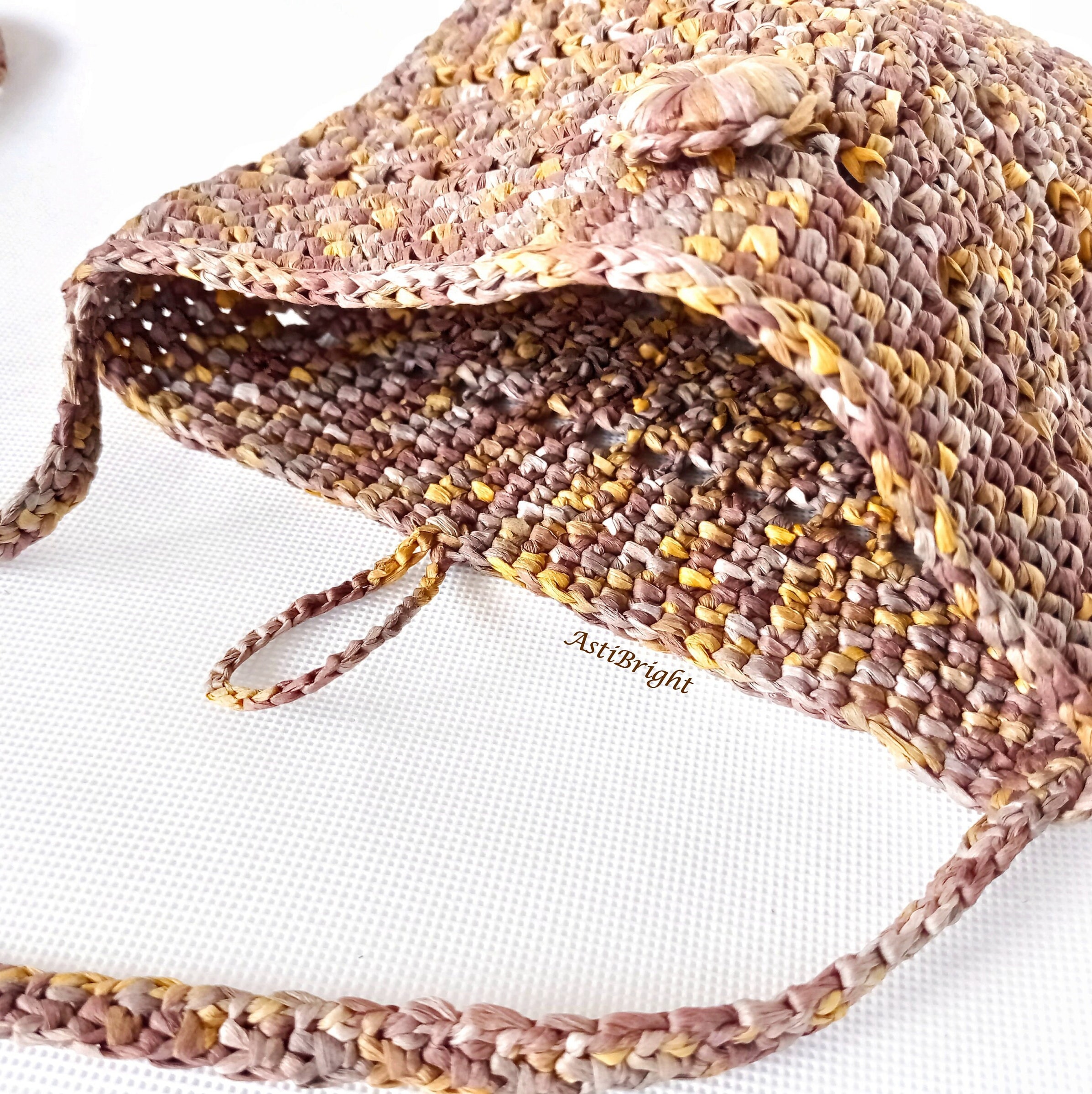 Small Raffia Shoulder Bag Straw Crossbody Purse Handmade Etsy