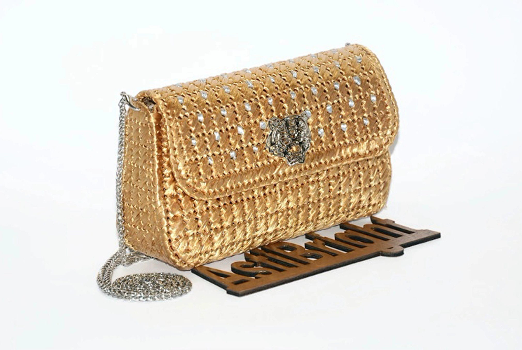 small gold clutch purse