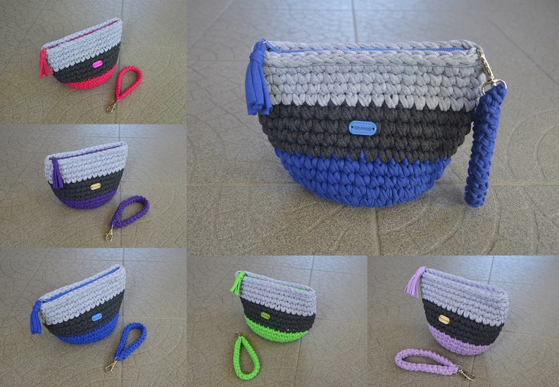 Crochet zipper pouch Large cosmetic bag for women Handmade Etsy