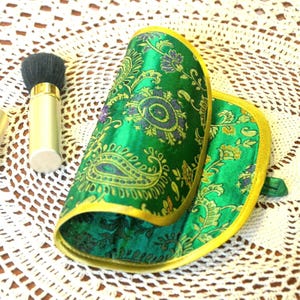 Roll up makeup bag, Japan cosmetic bag, Small makeup pouch for purse, Lipstick holder