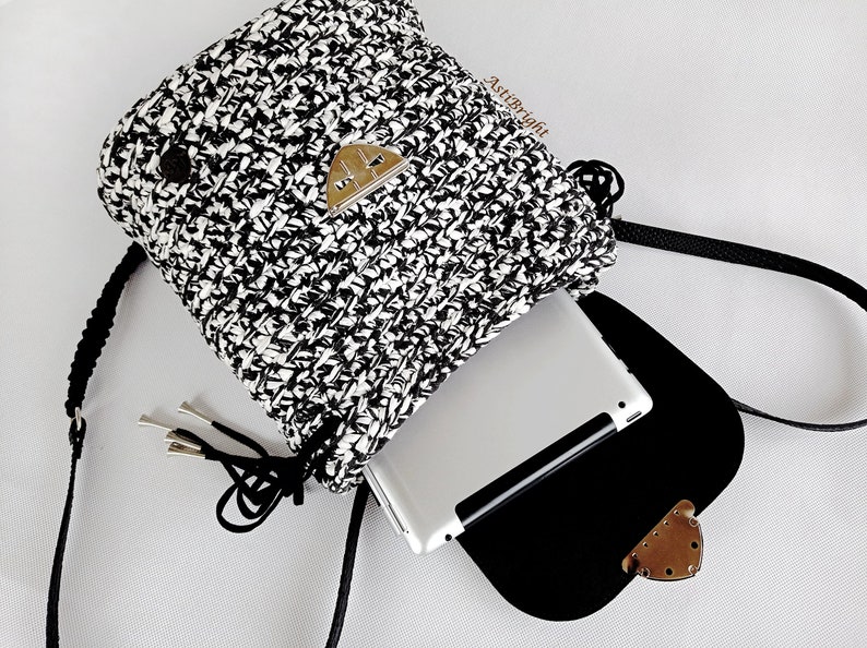 Boho backpack purse for women Crochet backpack handmade Vegan Etsy