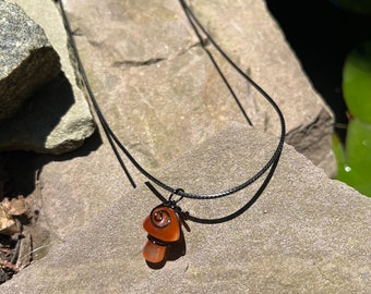 Halsband med svampkristall