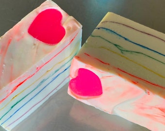 Heart Rainbow Soap