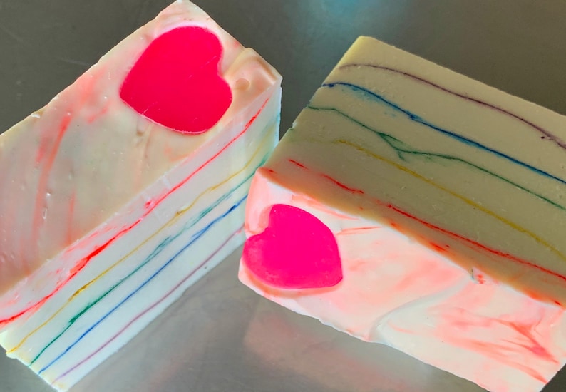 Heart Rainbow Soap image 1